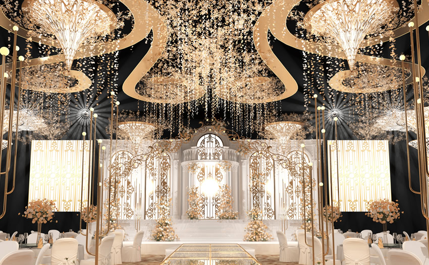 武胜花木兰喜事汇金色大厅效果展示